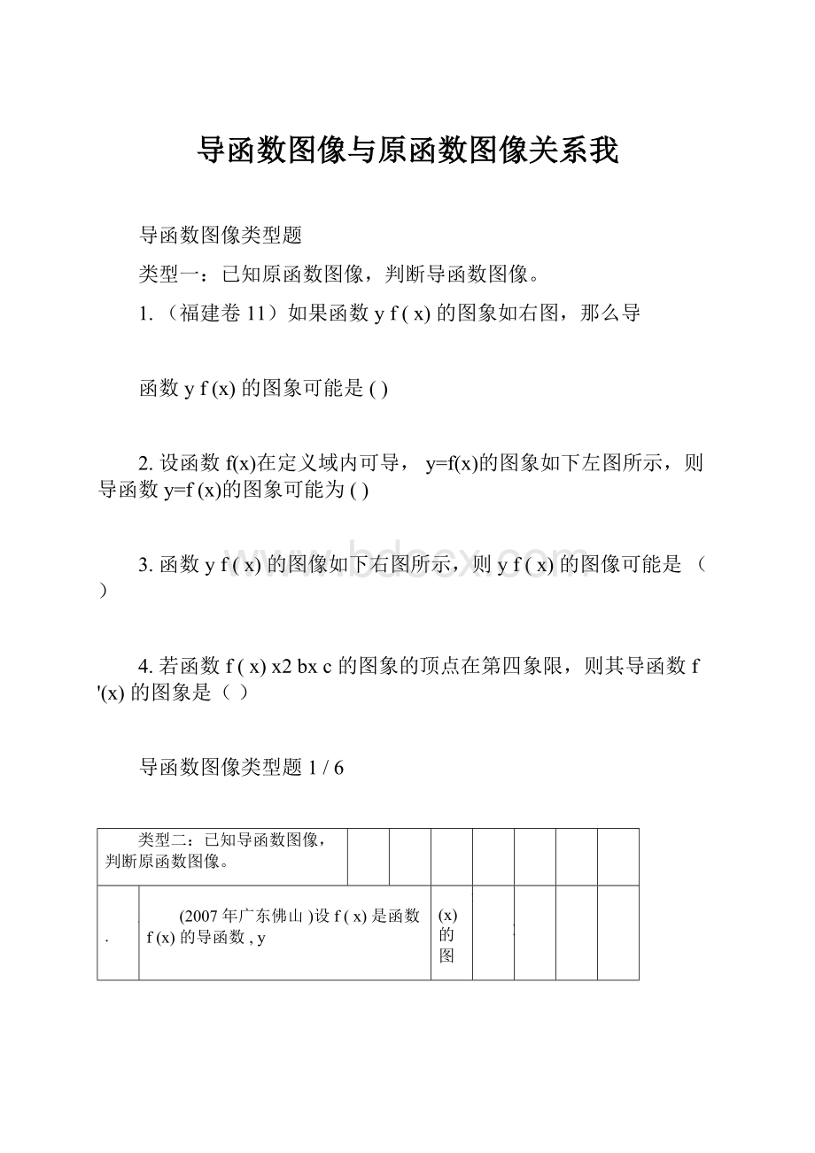 导函数图像与原函数图像关系我Word文件下载.docx