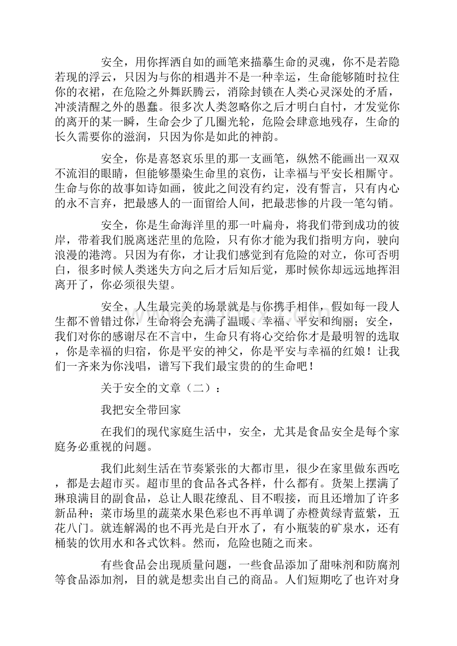 关于安全的文章Word文档格式.docx_第2页