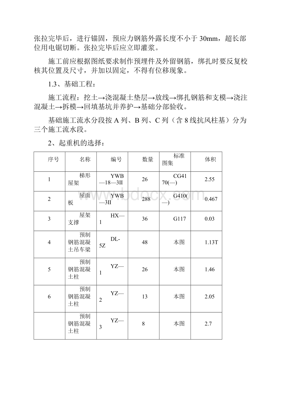 某机械加工厂装配式钢筋混凝土单层厂房结构吊装设计之令狐文艳创作Word格式文档下载.docx_第3页