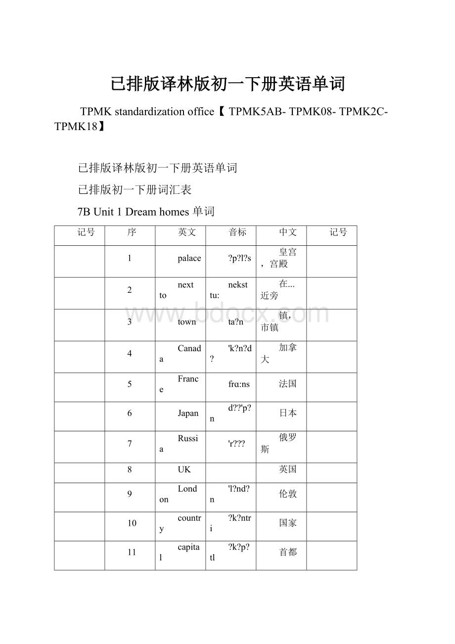 已排版译林版初一下册英语单词.docx