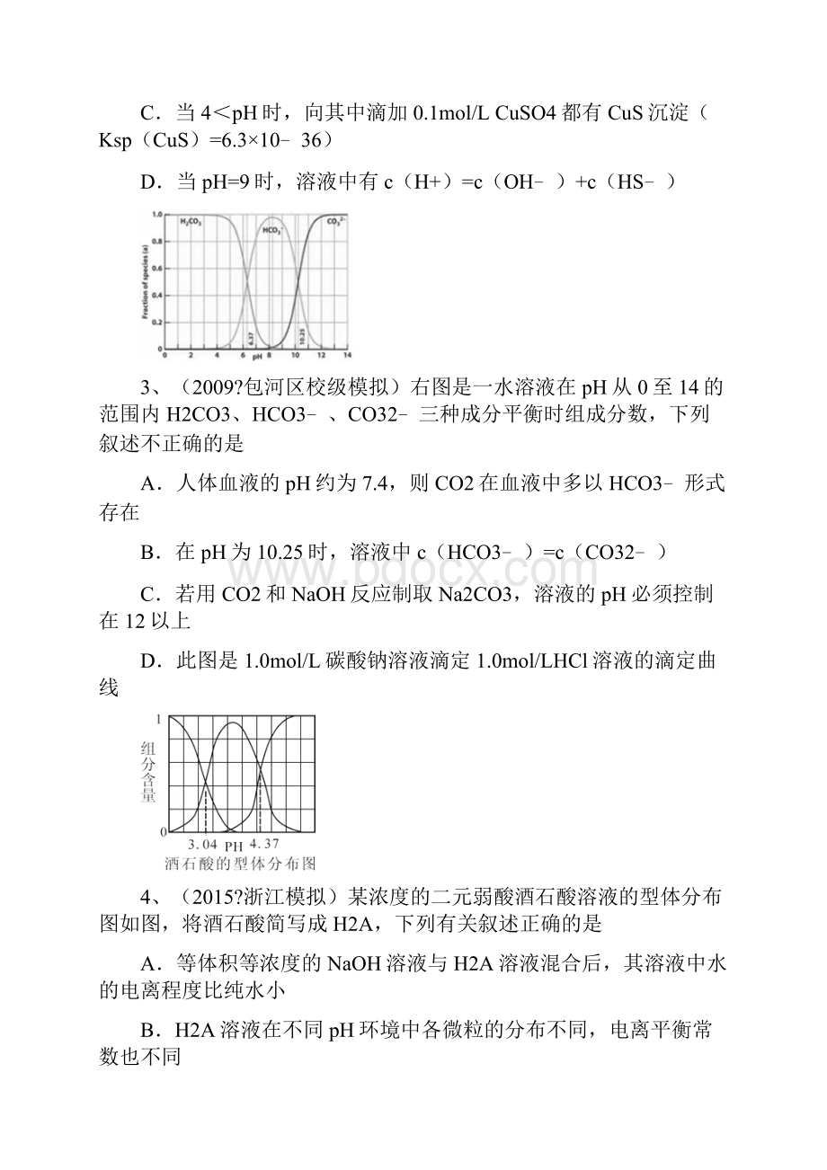 溶液中的离子反应平衡图像相关问题化学反应原理.docx_第2页