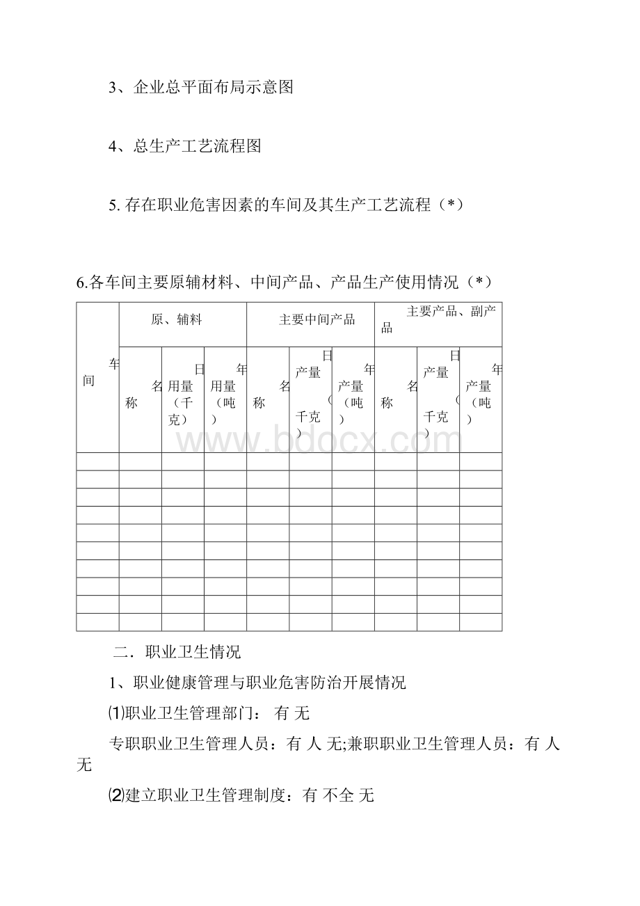 职业卫生基本情况普查表.docx_第2页