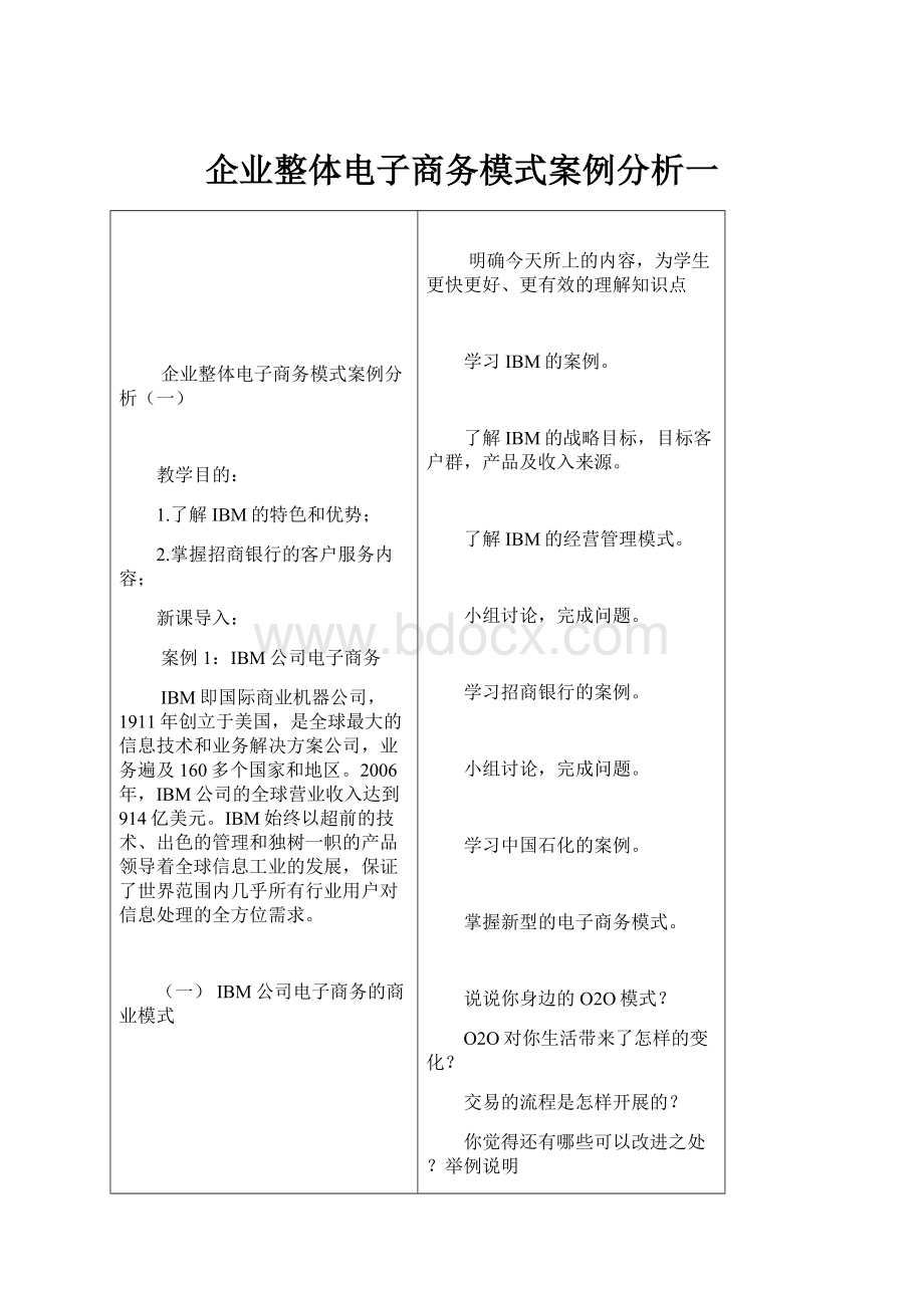 企业整体电子商务模式案例分析一.docx_第1页