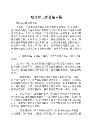 统计站工作总结4篇文档格式.docx