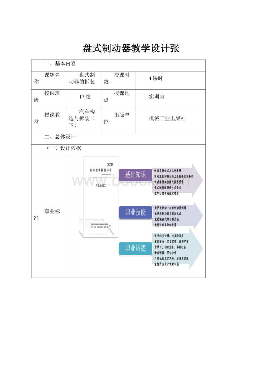 盘式制动器教学设计张.docx_第1页