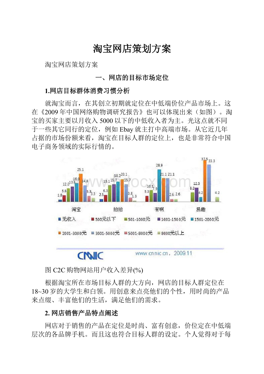 淘宝网店策划方案.docx