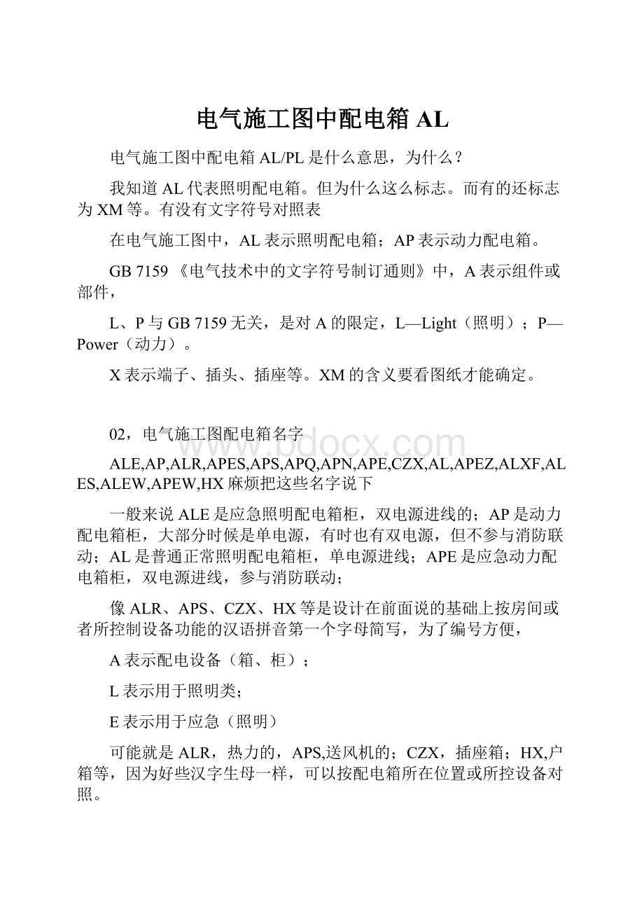 电气施工图中配电箱ALWord文件下载.docx