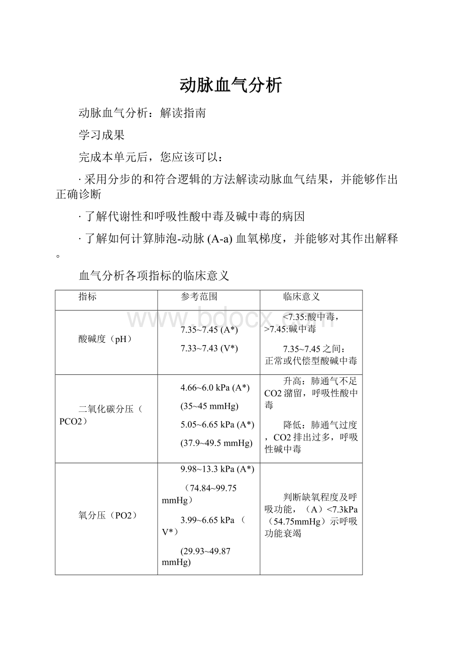 动脉血气分析.docx_第1页