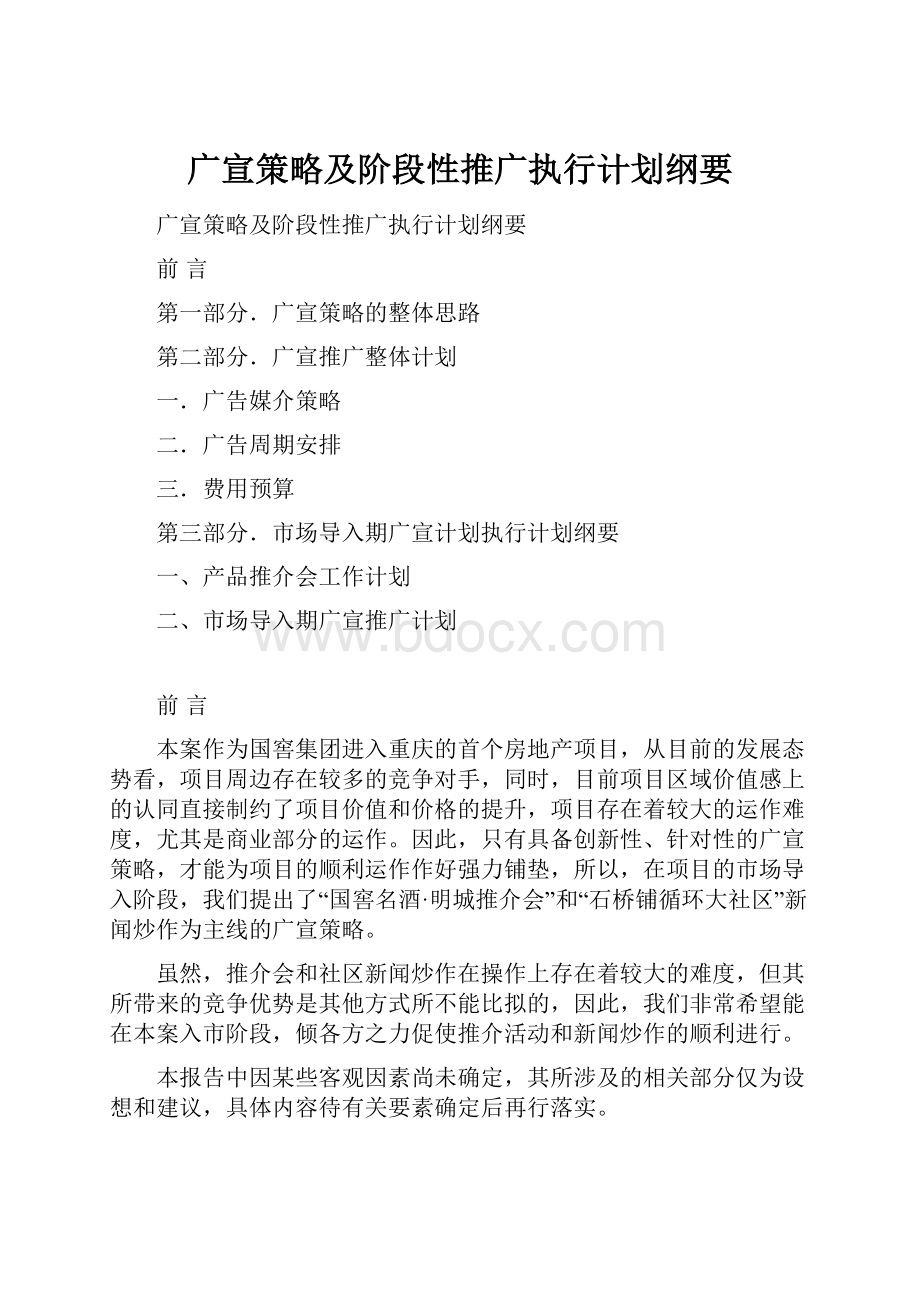 广宣策略及阶段性推广执行计划纲要.docx_第1页