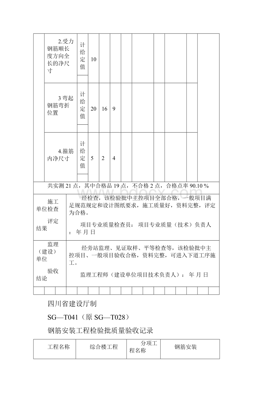 四川建龙土建检验批表格批注修改版版本Word格式文档下载.docx_第3页