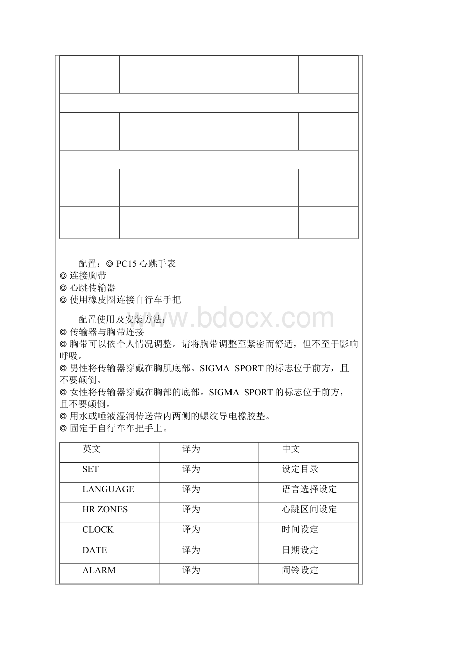 西格玛PC15心率表说明书.docx_第2页