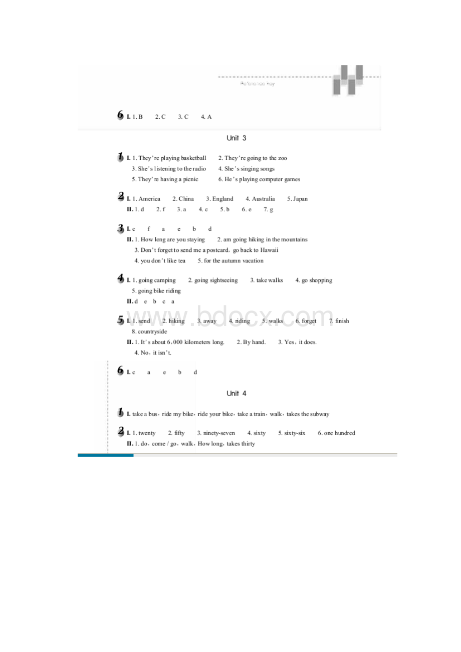 6A文八年级上册人教版英语作业本答案全Word格式.docx_第3页