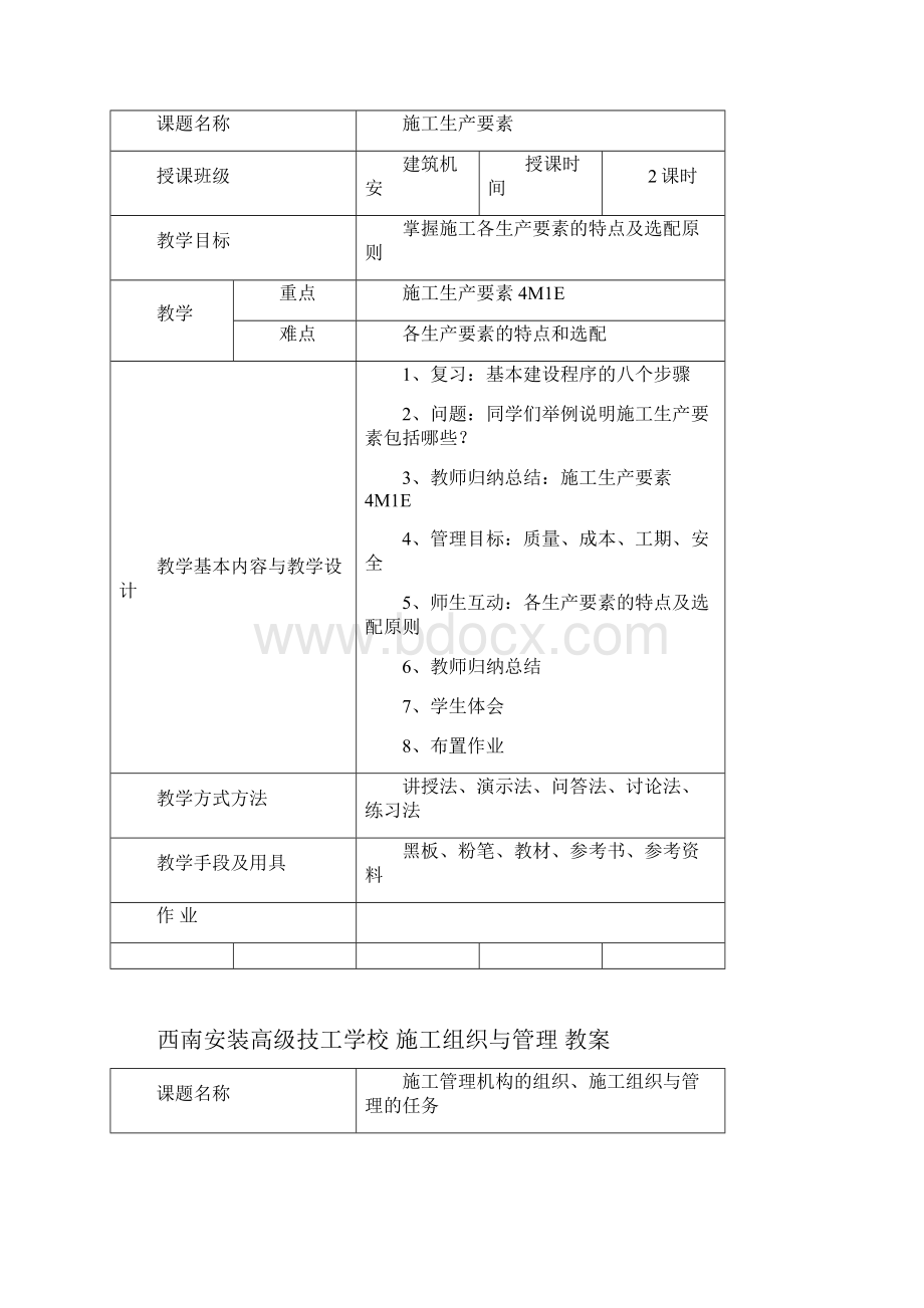 《工程施工组织设计与管理》电子教案.docx_第2页