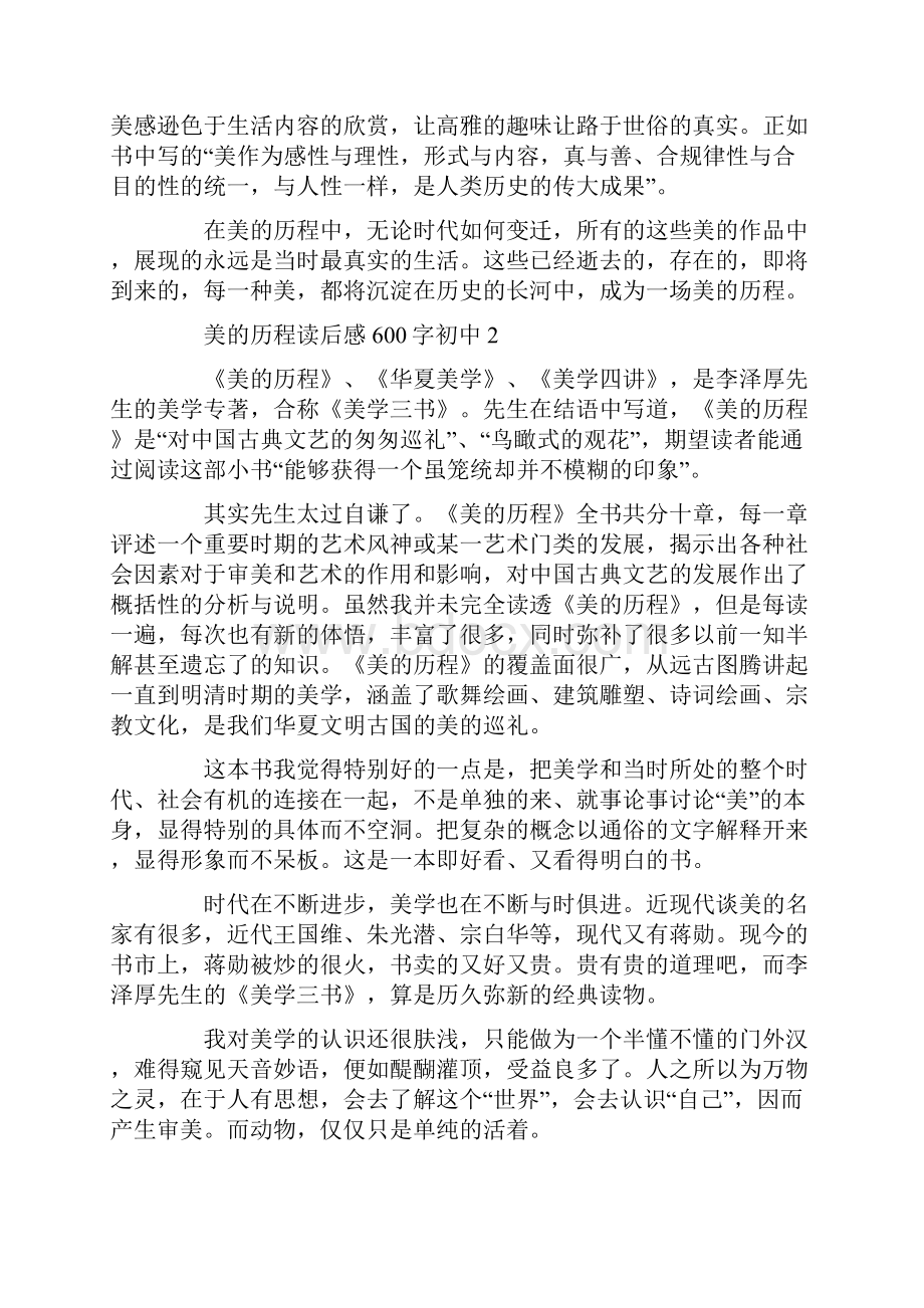 美的历程读后感600字初中范文.docx_第2页