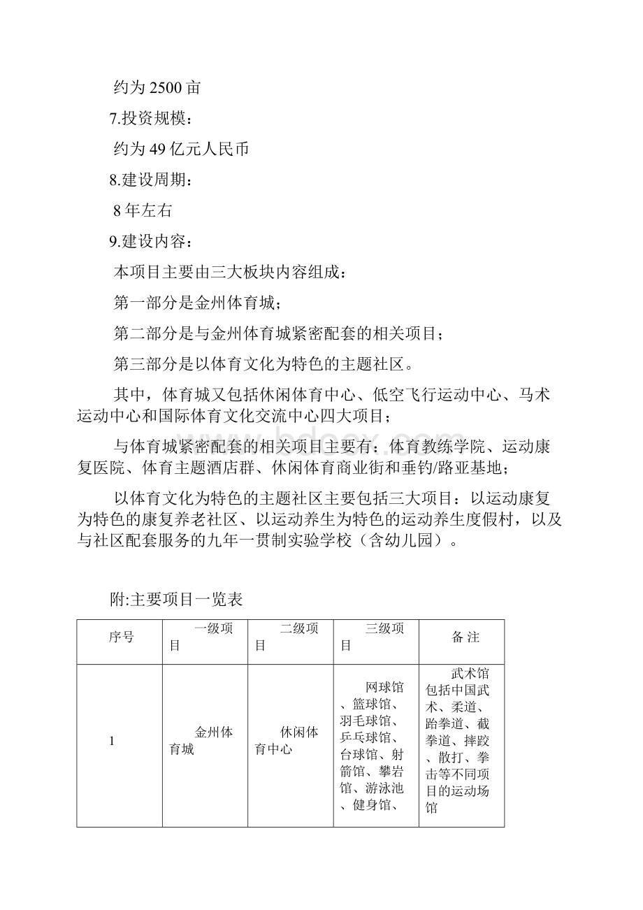 金州休闲体育大世界项目建设可行性研究报告.docx_第2页