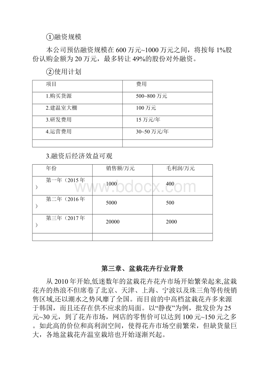 精品文档中高端盆栽花卉网站融资项目商业计划书.docx_第2页