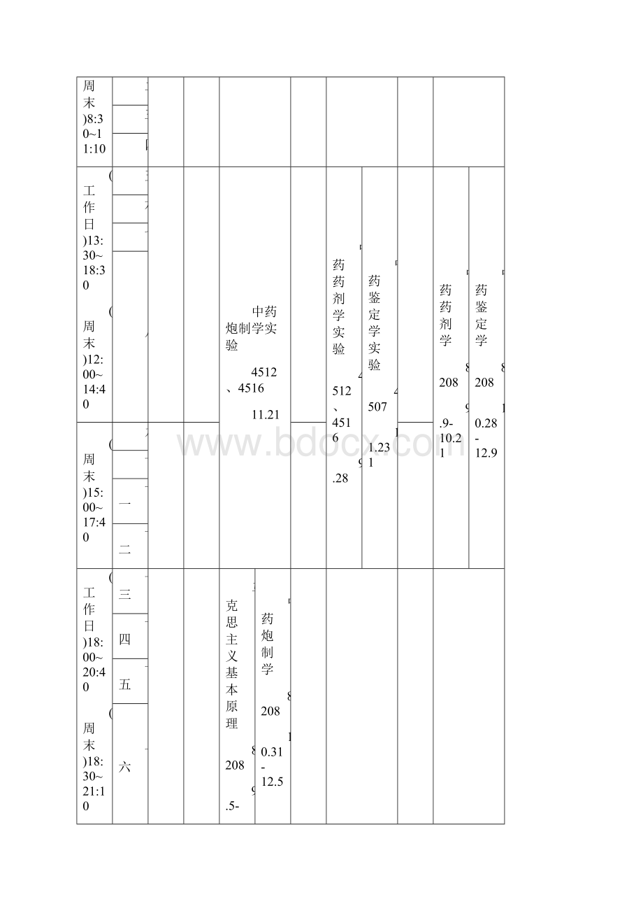 学年第二学期课程表张江校区.docx_第2页