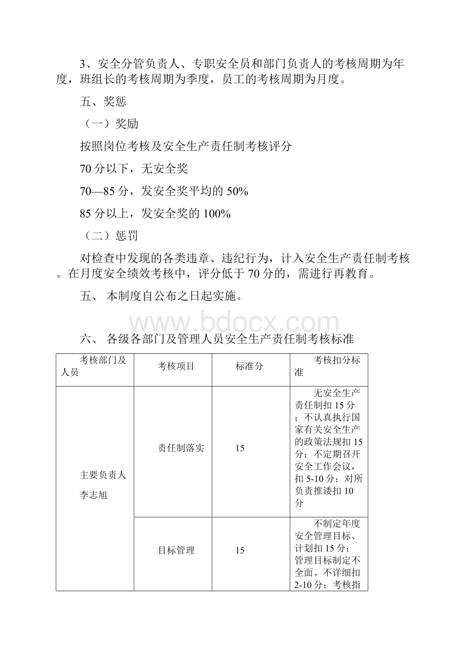 安全生产责任制考核奖惩办法.docx_第2页