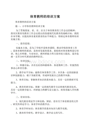 体育教师的培训方案.docx