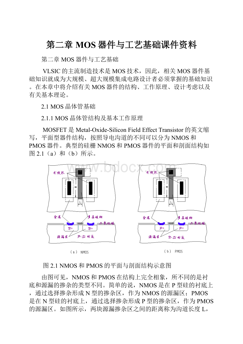 第二章MOS器件与工艺基础课件资料Word文档下载推荐.docx