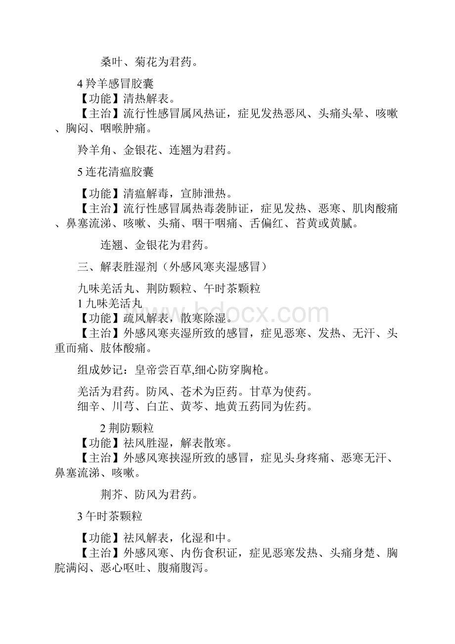 执业药师中药二中成药重点内容学习精简版.docx_第3页