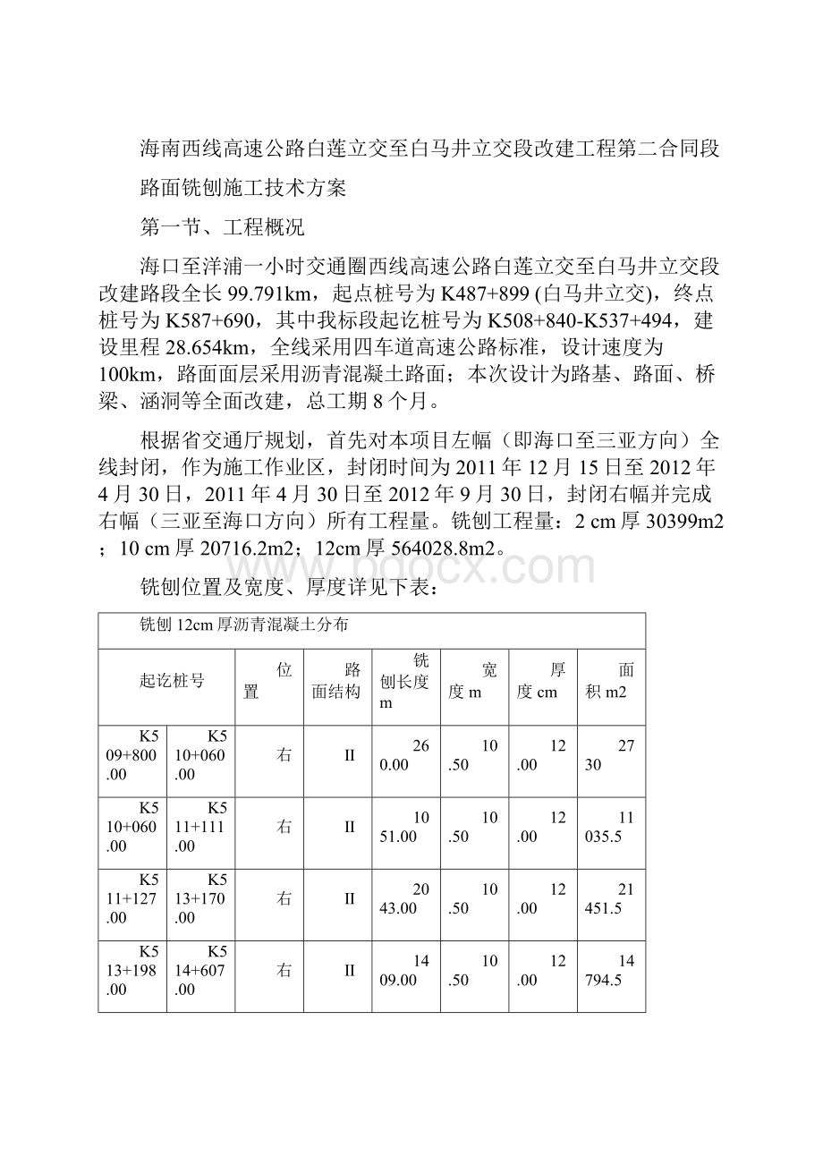 精品路面铣刨施工组织设计Word下载.docx_第2页