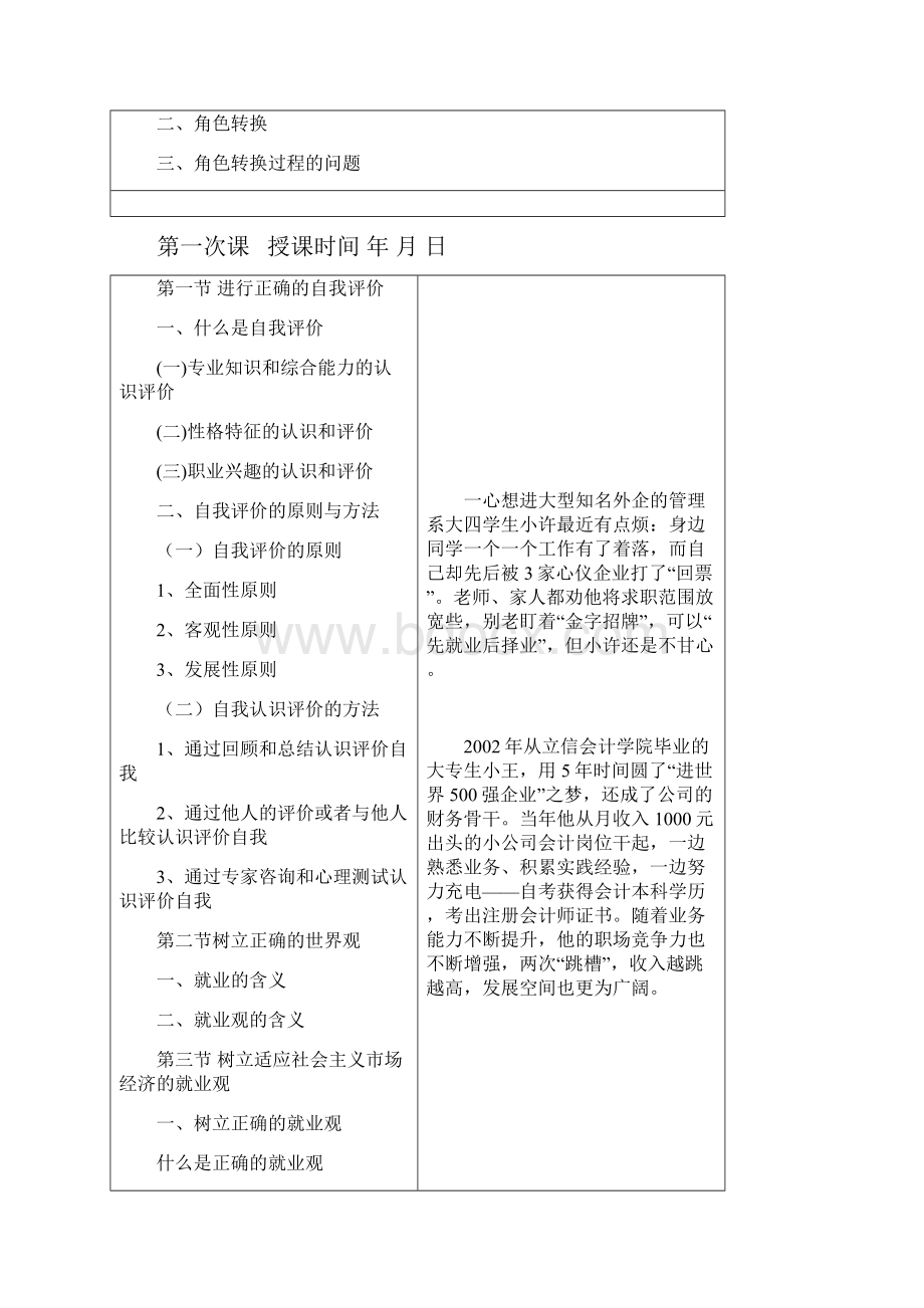 大学生就业指导课程授课计划Word文件下载.docx_第2页