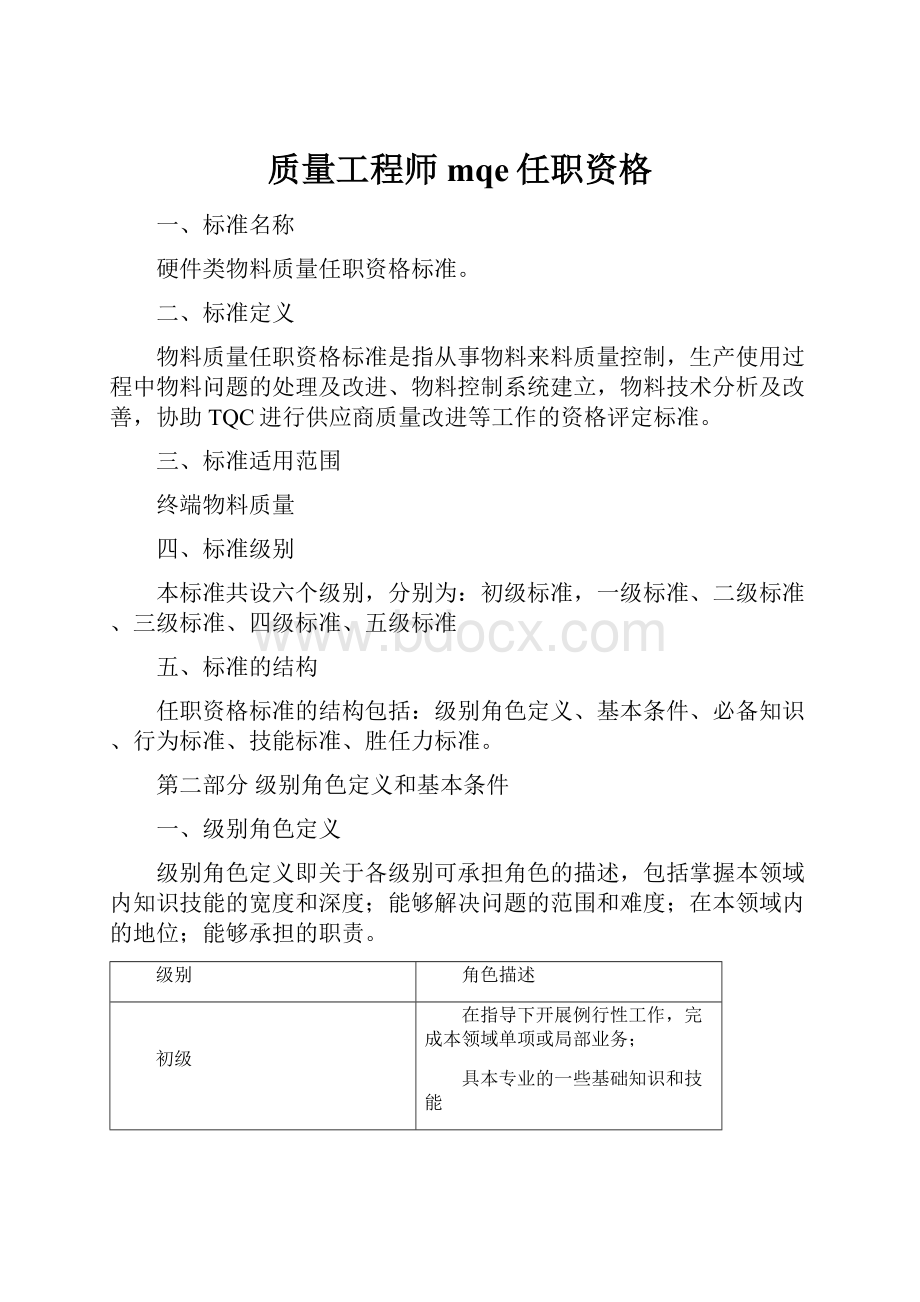 质量工程师mqe任职资格.docx_第1页