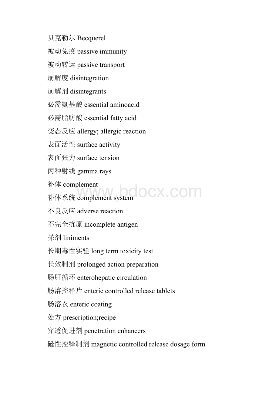 医药专业专有名词的英文翻译.docx_第2页