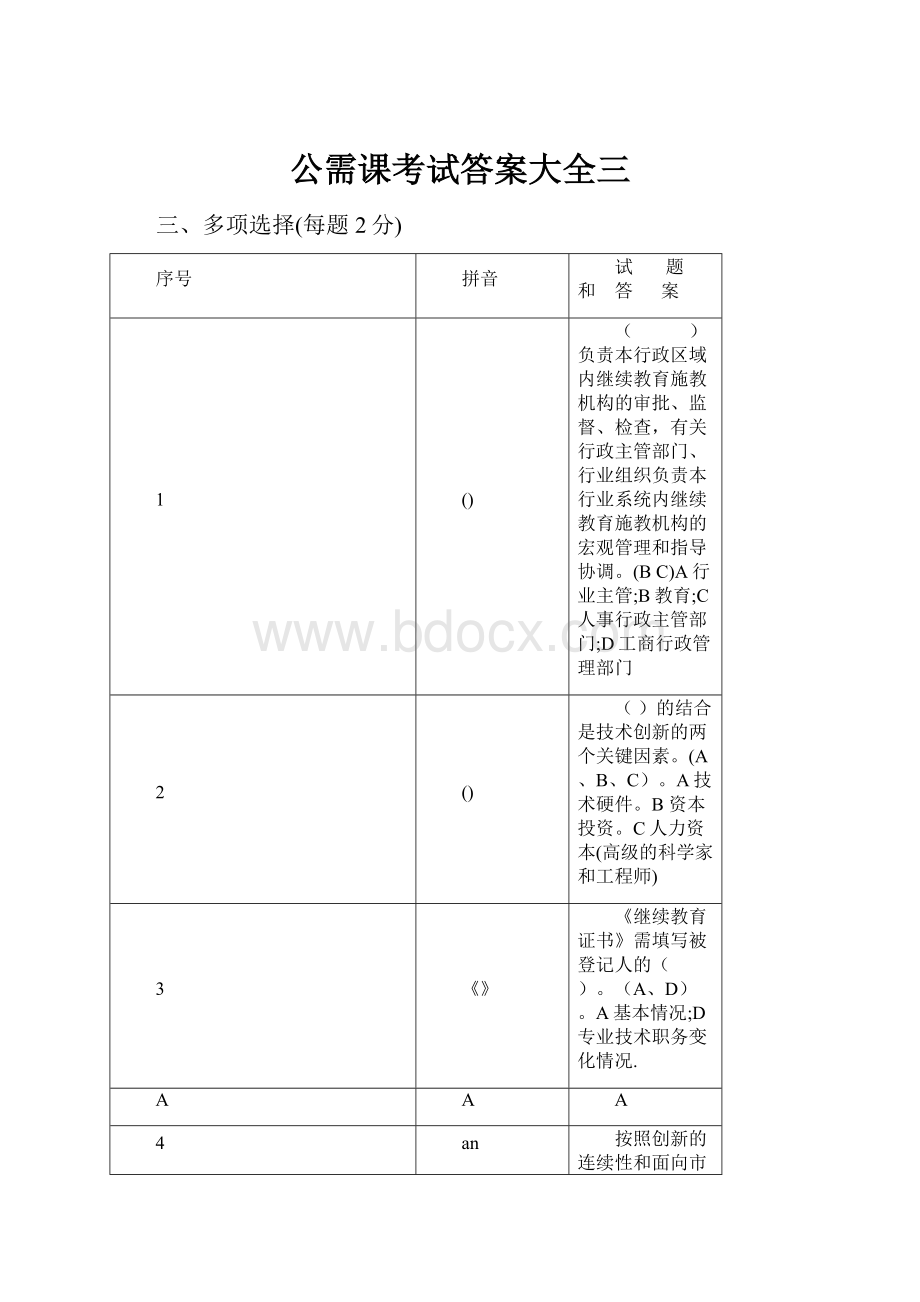 公需课考试答案大全三.docx