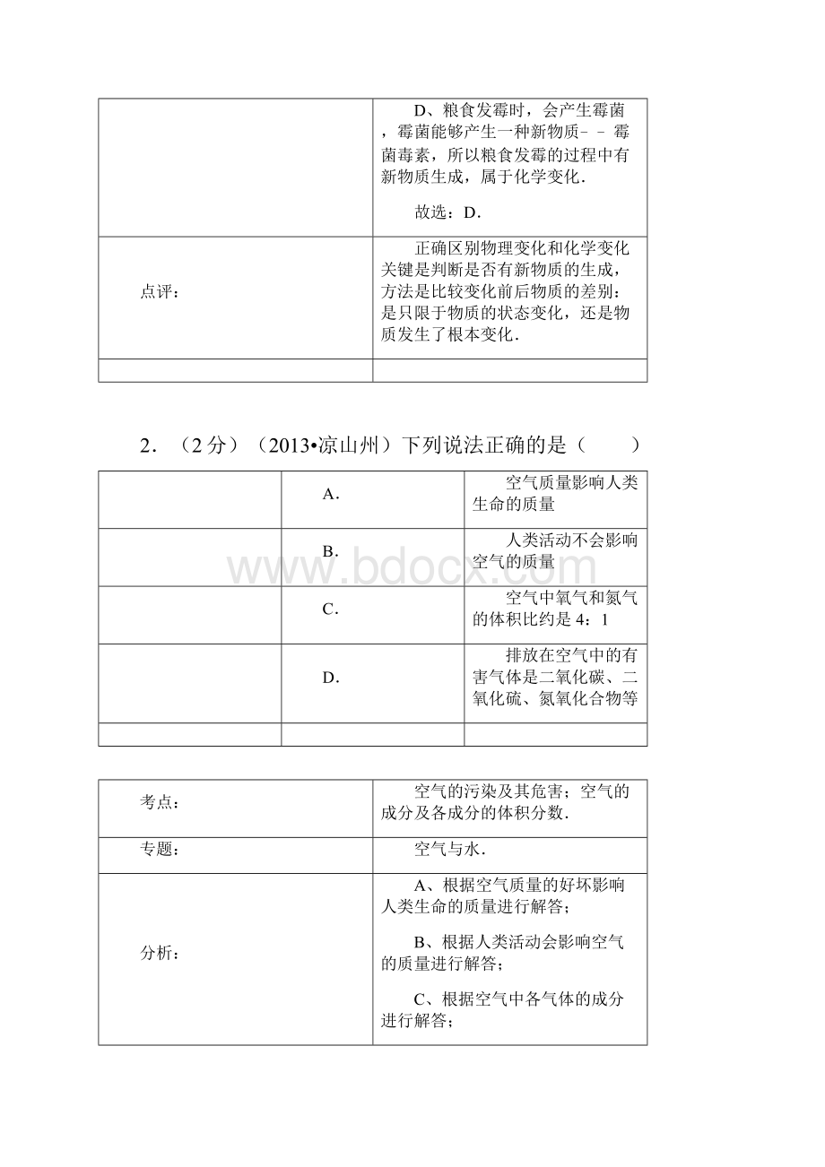 四川省凉山州中考化学试题含答案Word文档格式.docx_第2页