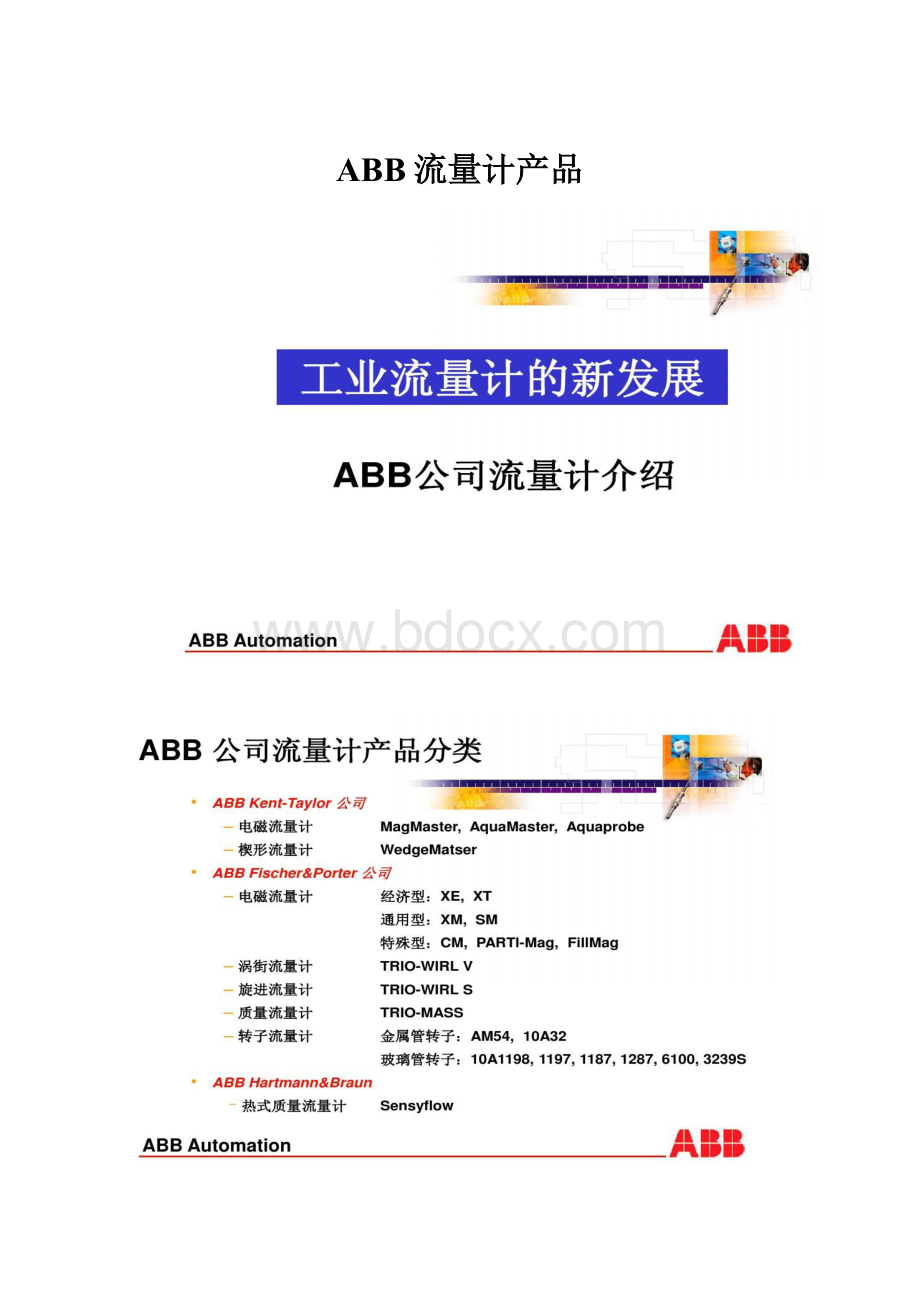 ABB流量计产品.docx