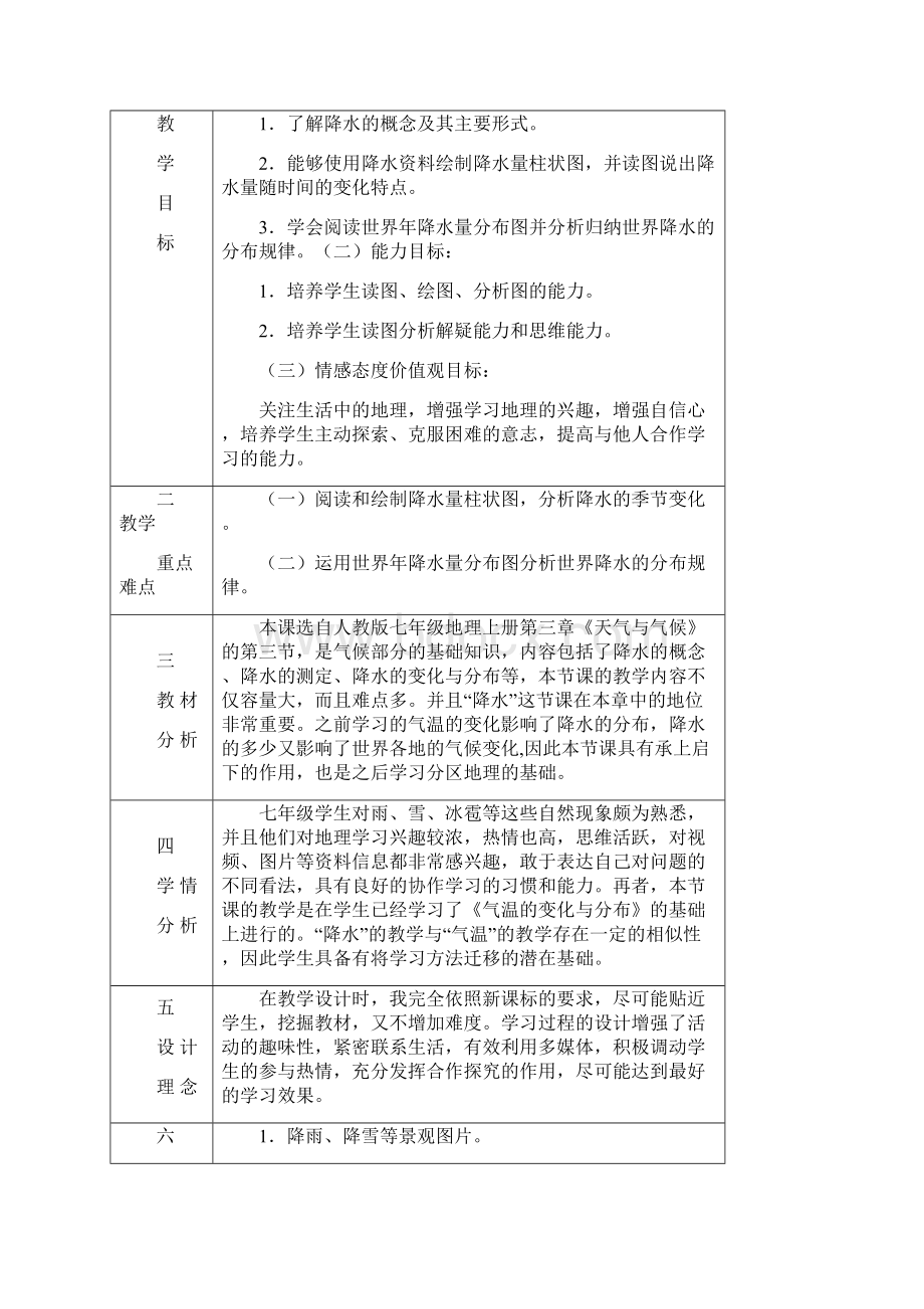 降水的变化与分布教学设计.docx_第2页