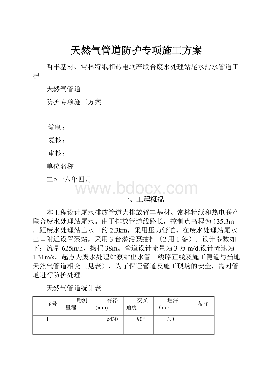 天然气管道防护专项施工方案.docx