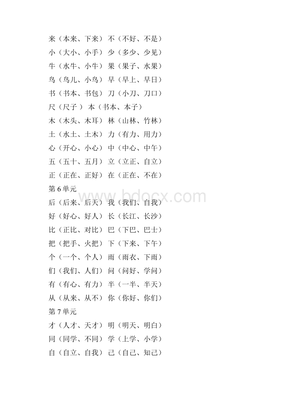 一年级语文生字组词读读说说拼音.docx_第2页