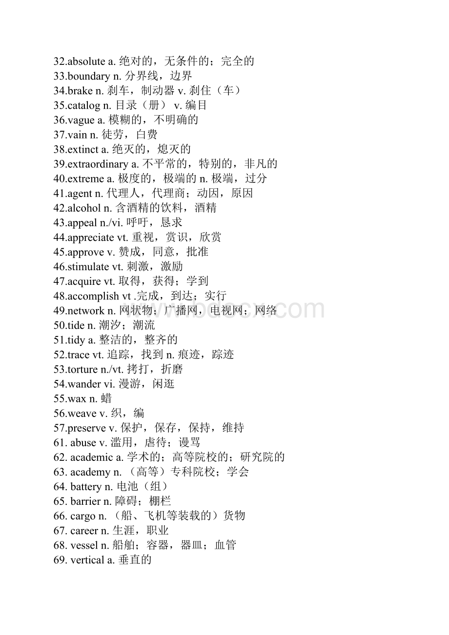 四级高频词汇 2.docx_第2页