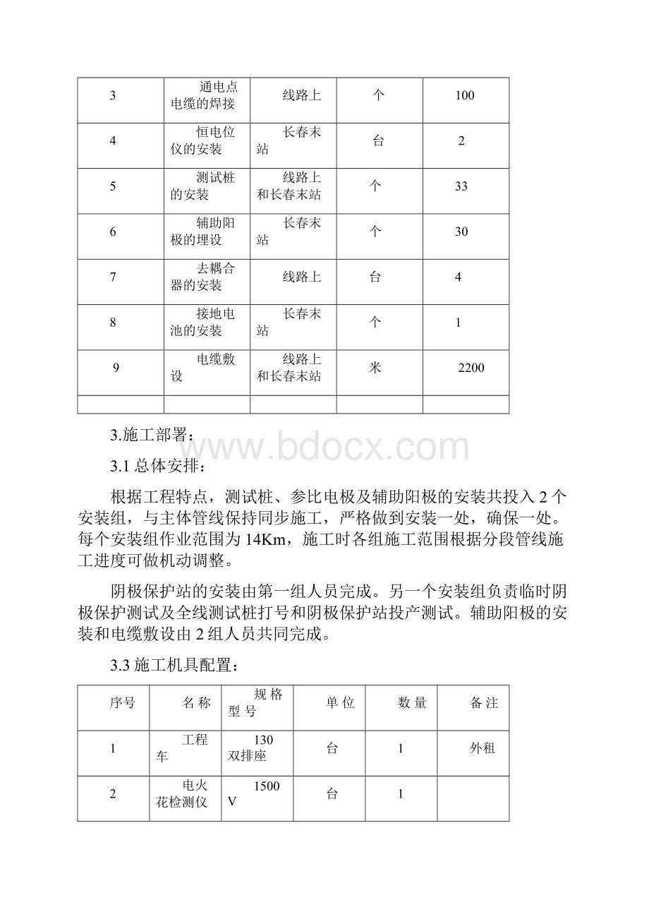 输油管道阴极保护施工方案Word格式文档下载.docx_第3页