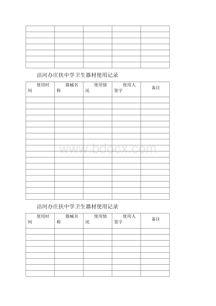 沽河办庄扶中学卫生器材使用记录.docx_第3页