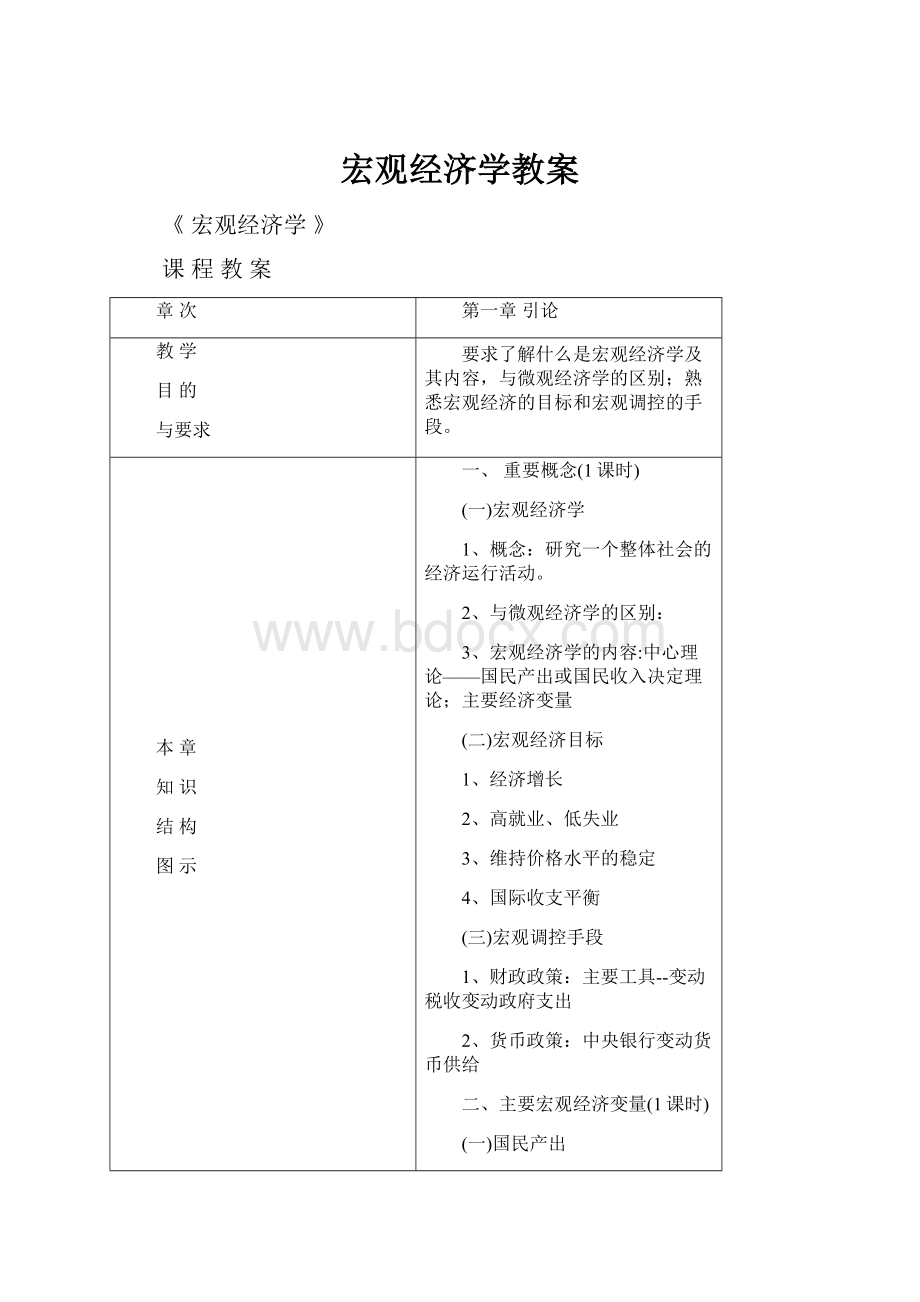 宏观经济学教案.docx_第1页