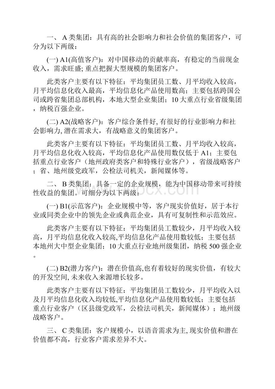 集团客户分层分级服务管理办法校对版Word格式文档下载.docx_第2页