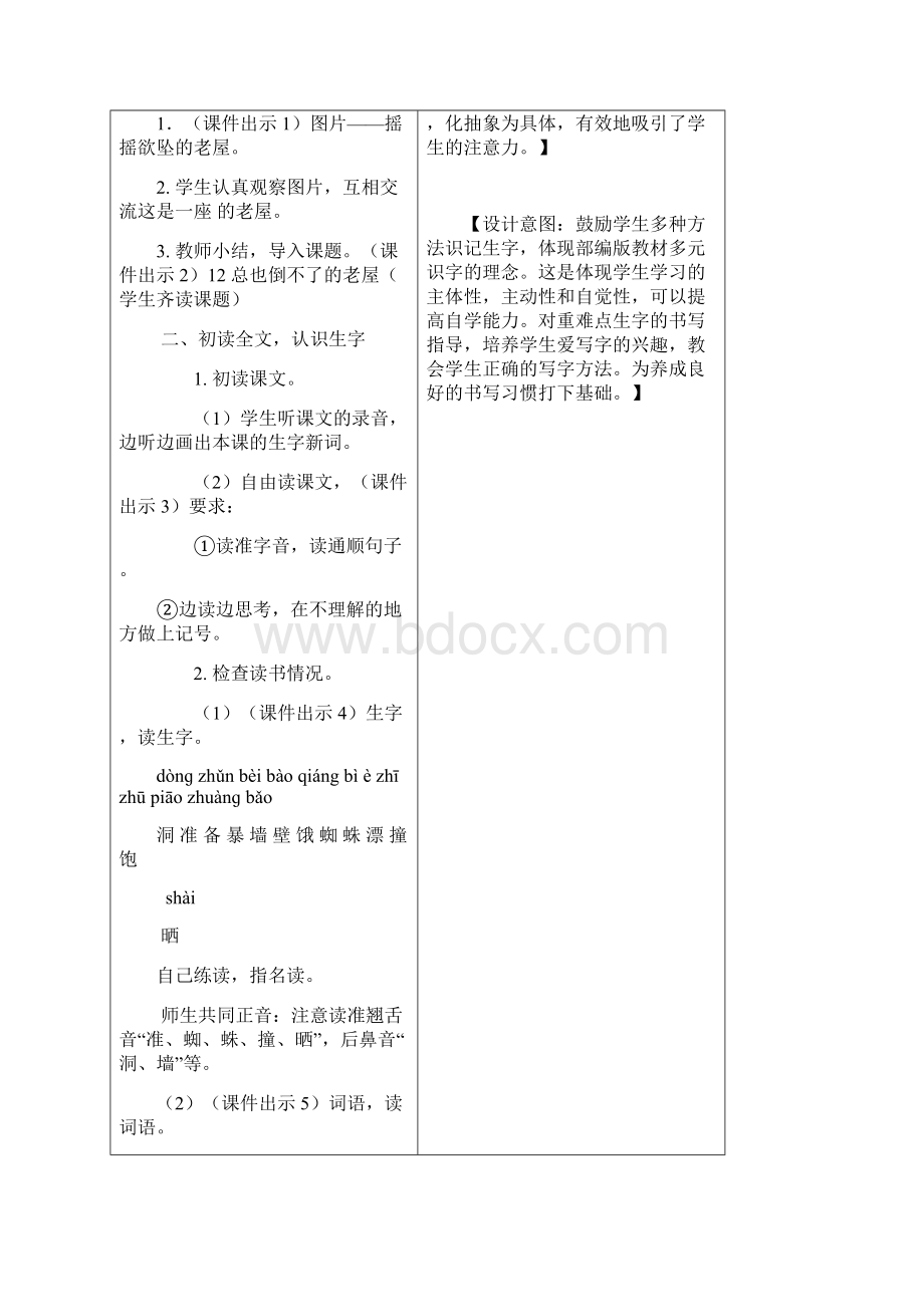 总也倒不了的老屋教案及作业题.docx_第2页