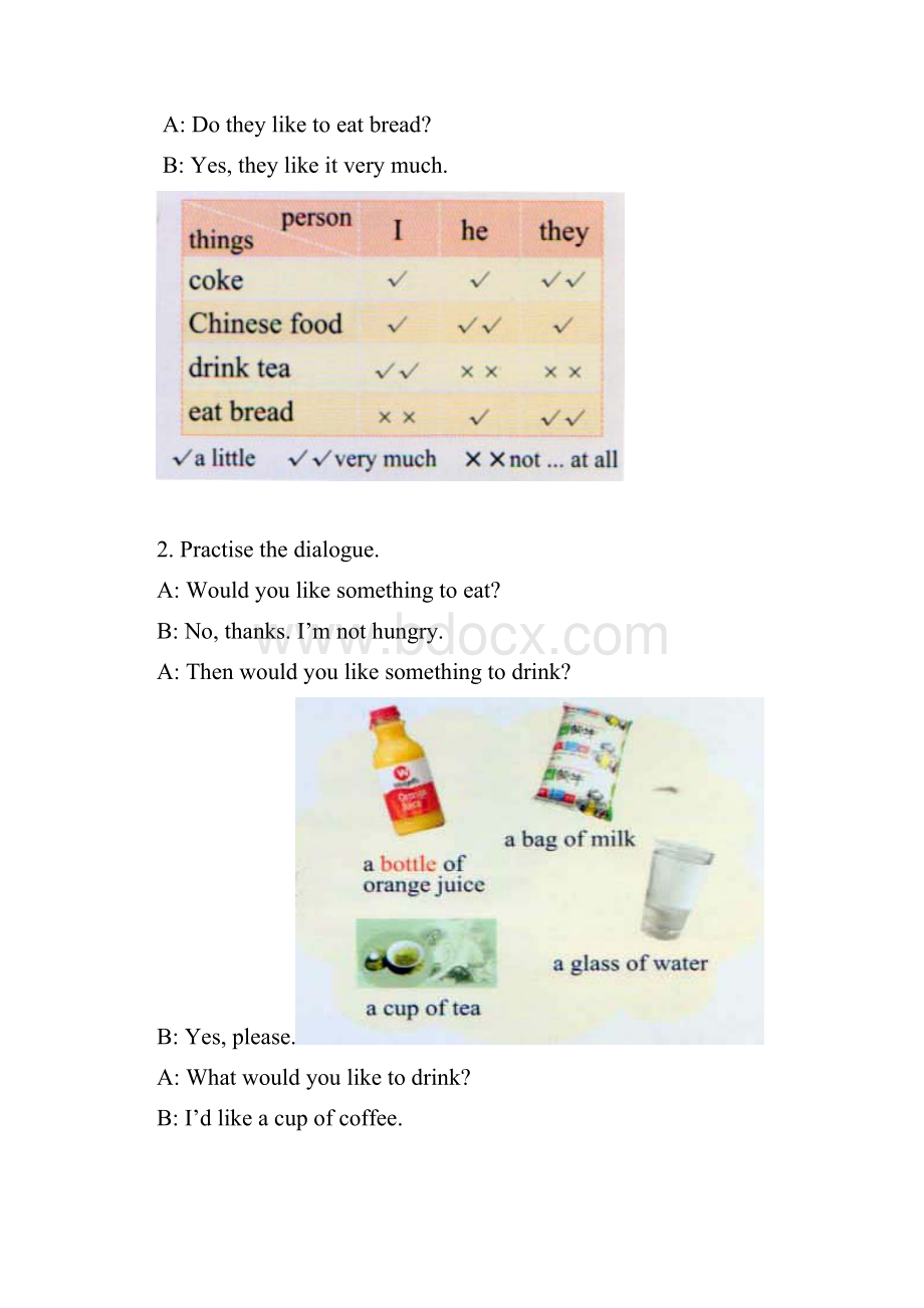 五年级上册英语竞赛试题Lesson3 Would you like some tea全国通用.docx_第3页