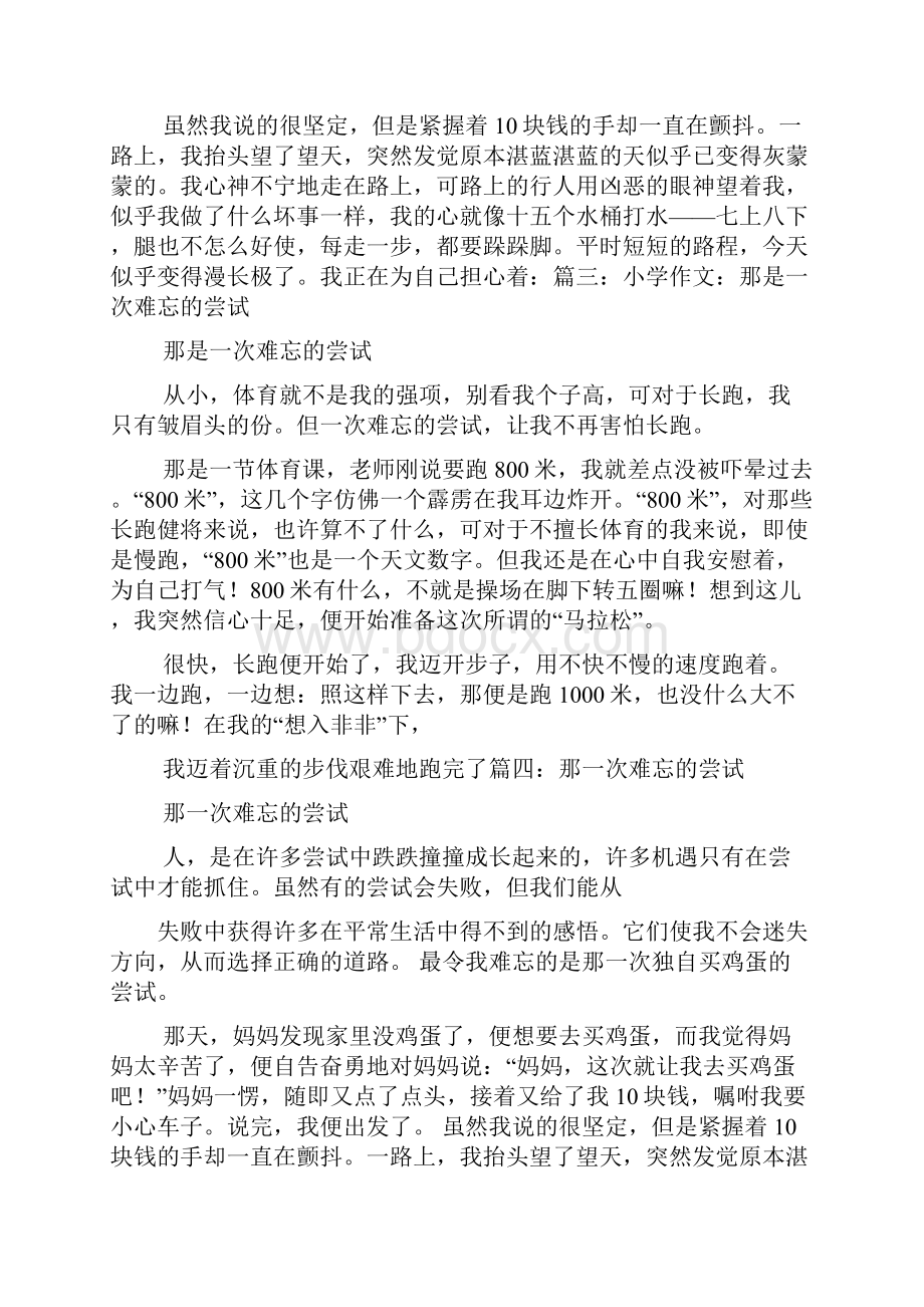 努力作文之作文那一次我努力尝试800字Word文档格式.docx_第3页