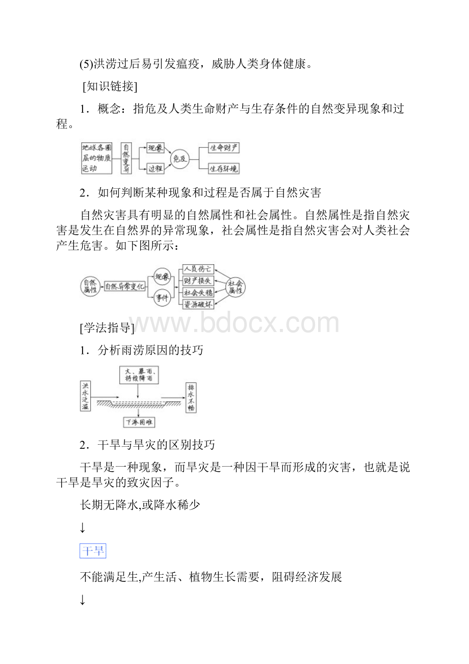 版地理新教材人教必修一同步学案6第一节 气象和水文灾害及答案文档格式.docx_第3页