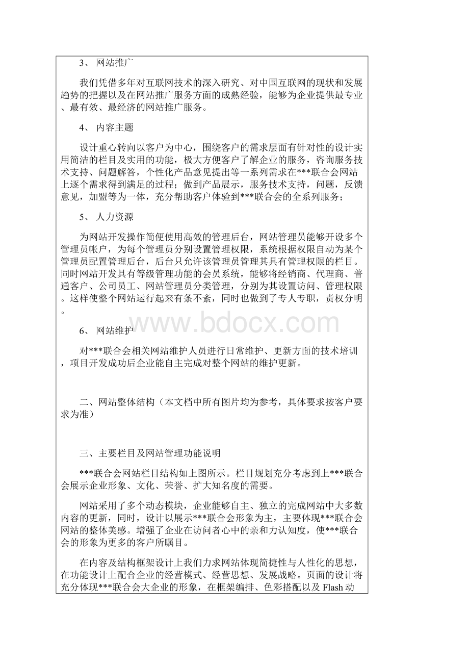 网站建设方案协会的网站策划书.docx_第3页