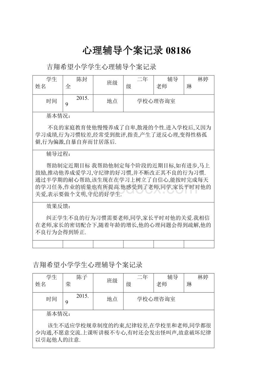 心理辅导个案记录08186.docx_第1页