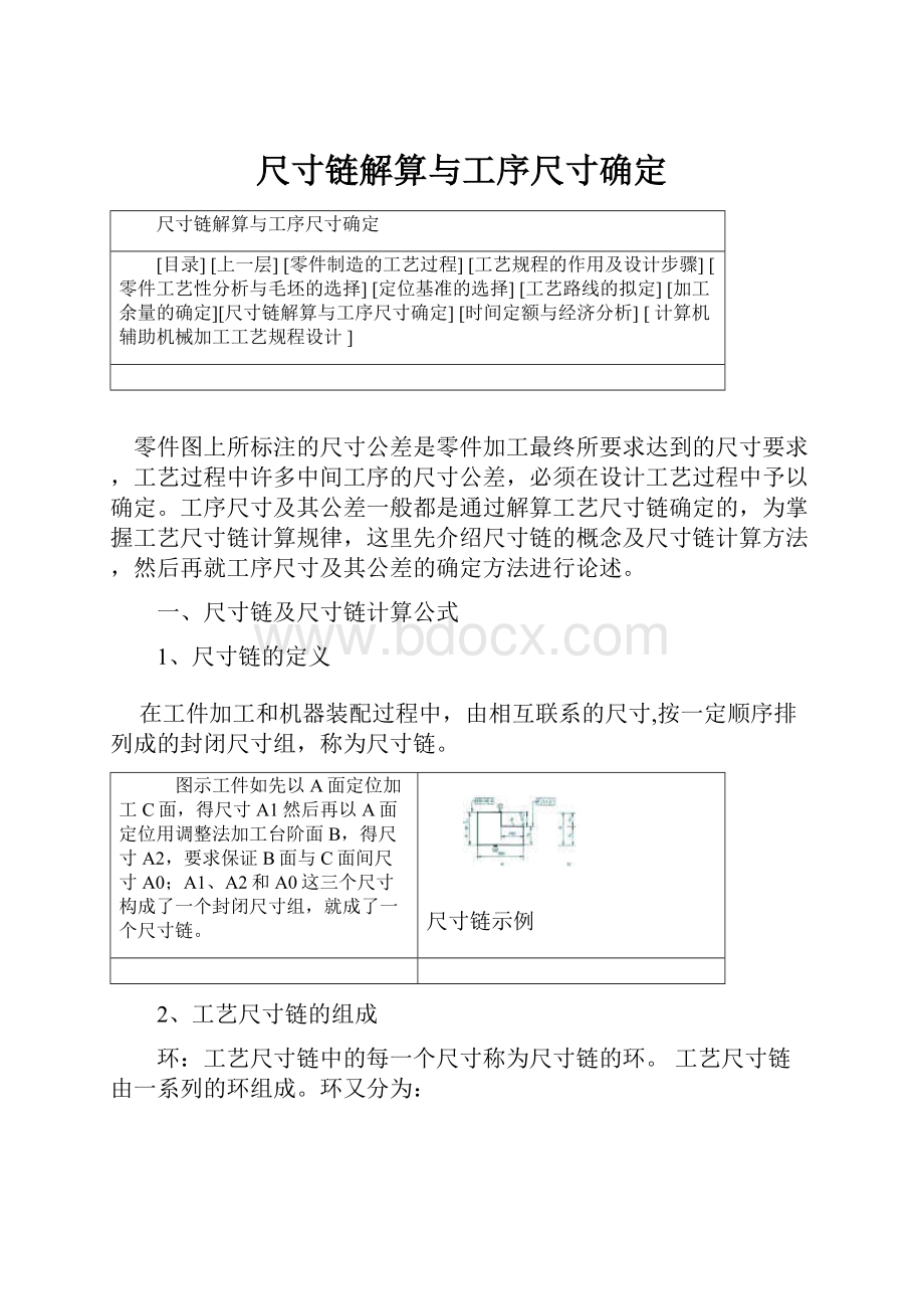 尺寸链解算与工序尺寸确定Word下载.docx_第1页