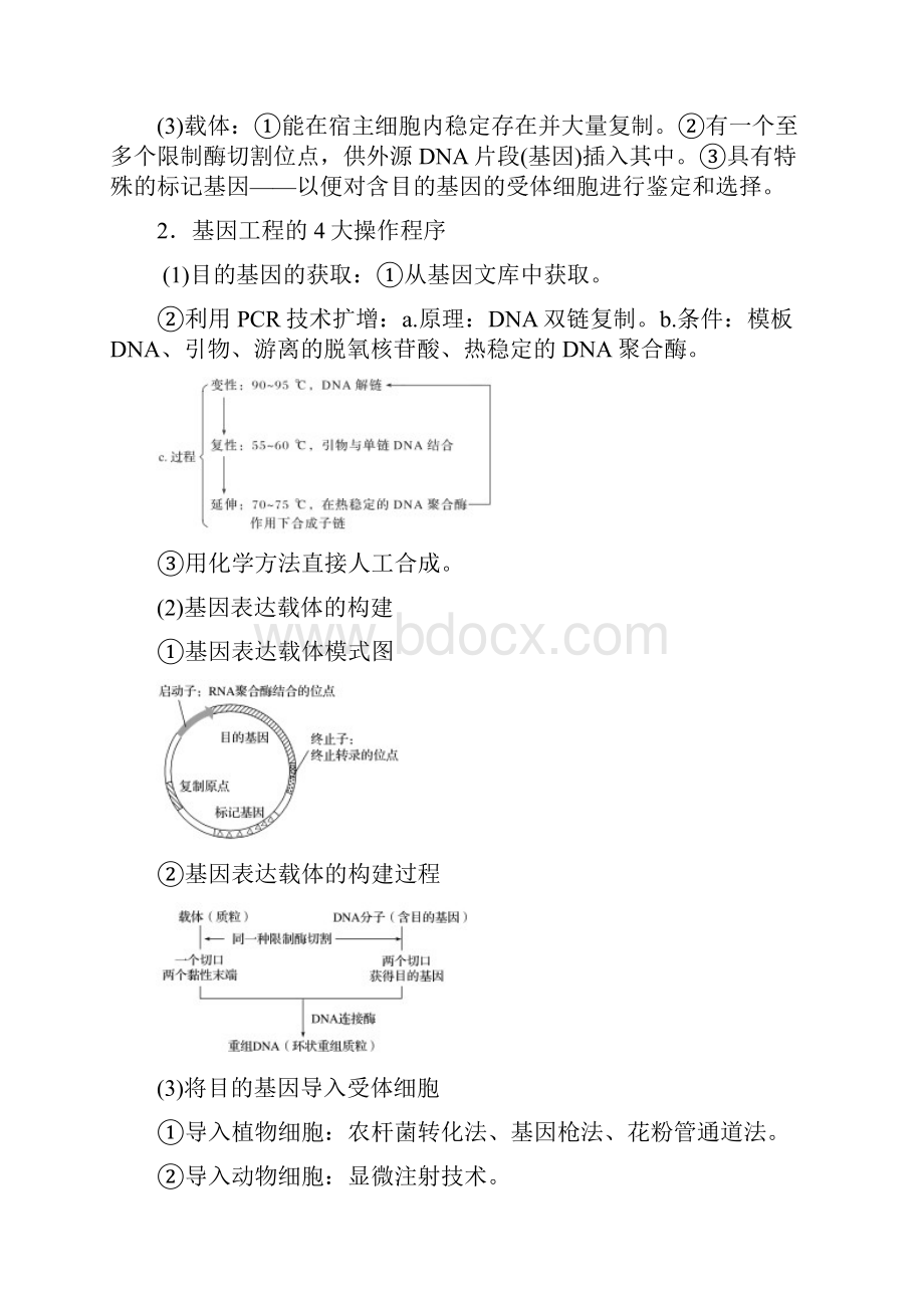 高考生物二轮复习 专题十 现代生物科技专题 考点29 基因工程蛋白质工程和细胞工程学案.docx_第2页