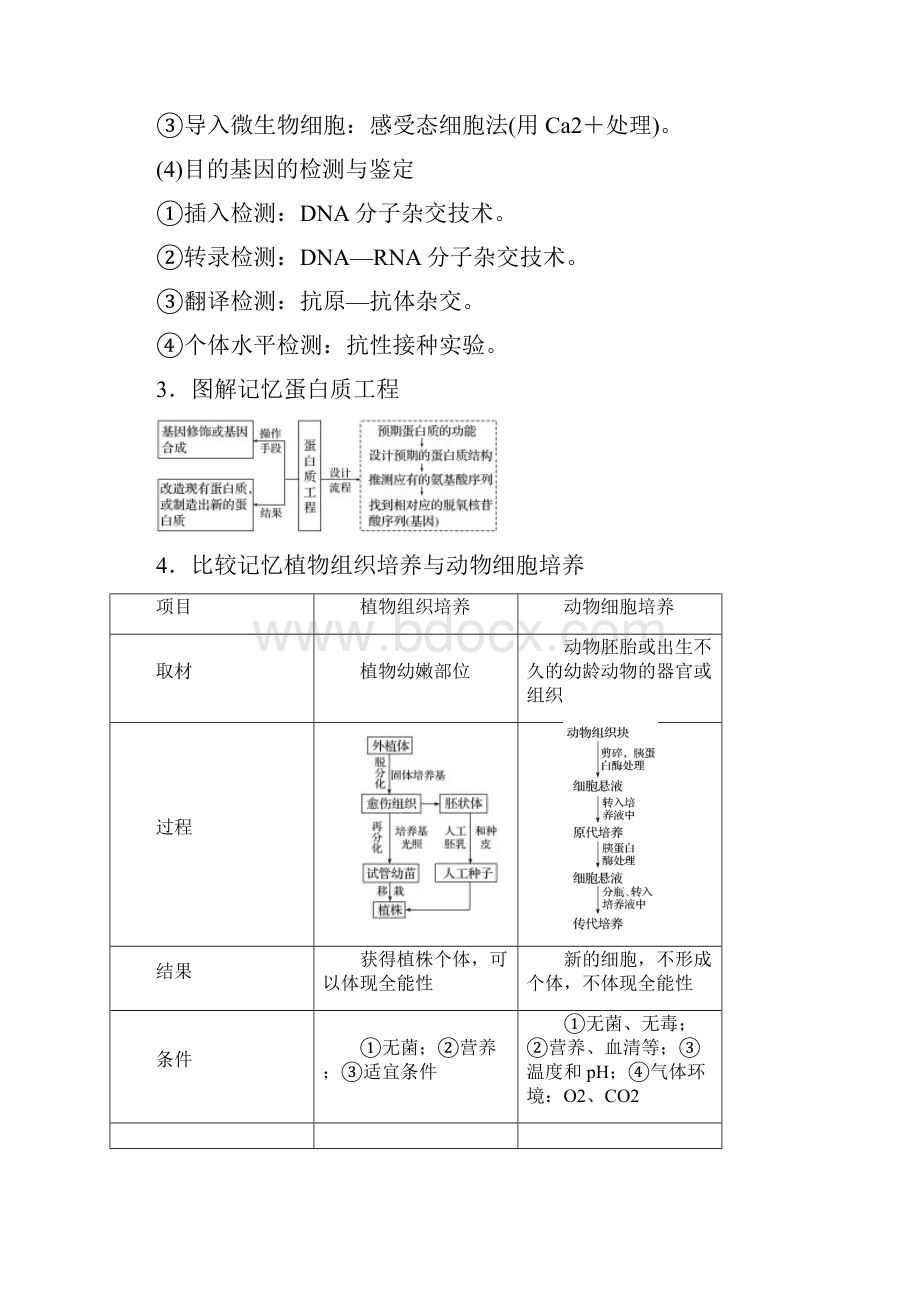 高考生物二轮复习 专题十 现代生物科技专题 考点29 基因工程蛋白质工程和细胞工程学案.docx_第3页