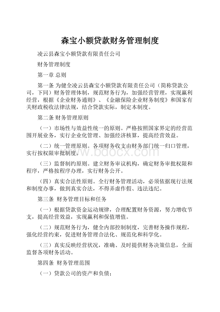 森宝小额贷款财务管理制度Word下载.docx_第1页